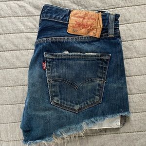 Distressed Levi Cutoff Shorts